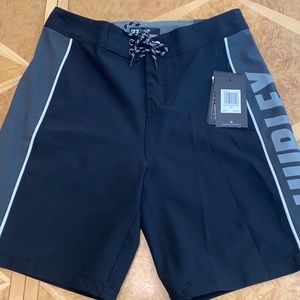 NWT!! Hurley Boys Phantom Fast Lane Solid Swim Boardshorts Size 27 / Lar…